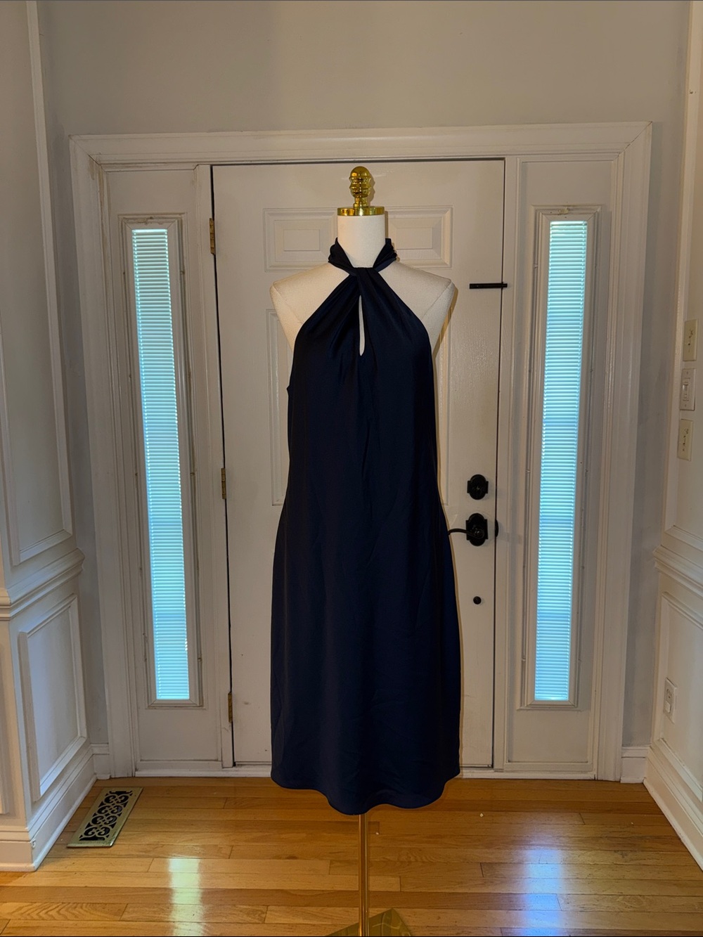 Ralph Lauren Navy Halter Midi Dress
